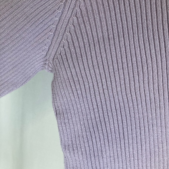 Casual Corner Lavender V-Neck Cardigan Vintage Preppy Cottagecore Y2K - Picture 11 of 14